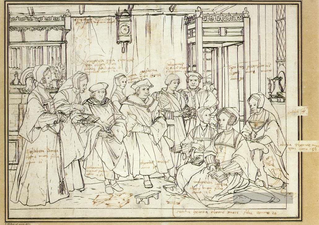 Studie für die Familie Porträt von Sir Thomas More Renaissance Hans Holbein der Jüngere Ölgemälde